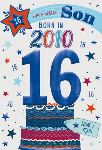 Picture of BORN IN 2010 SON 16TH BIRTHDAY CARD